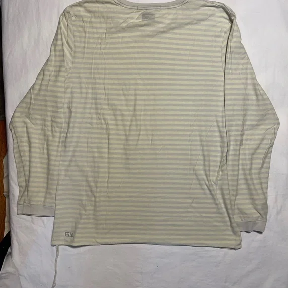 Ksubi SS17 Rock &Roll Everything Striped Long Sleeve Shirt. Cream and Gray XL - Picture 2 of 7